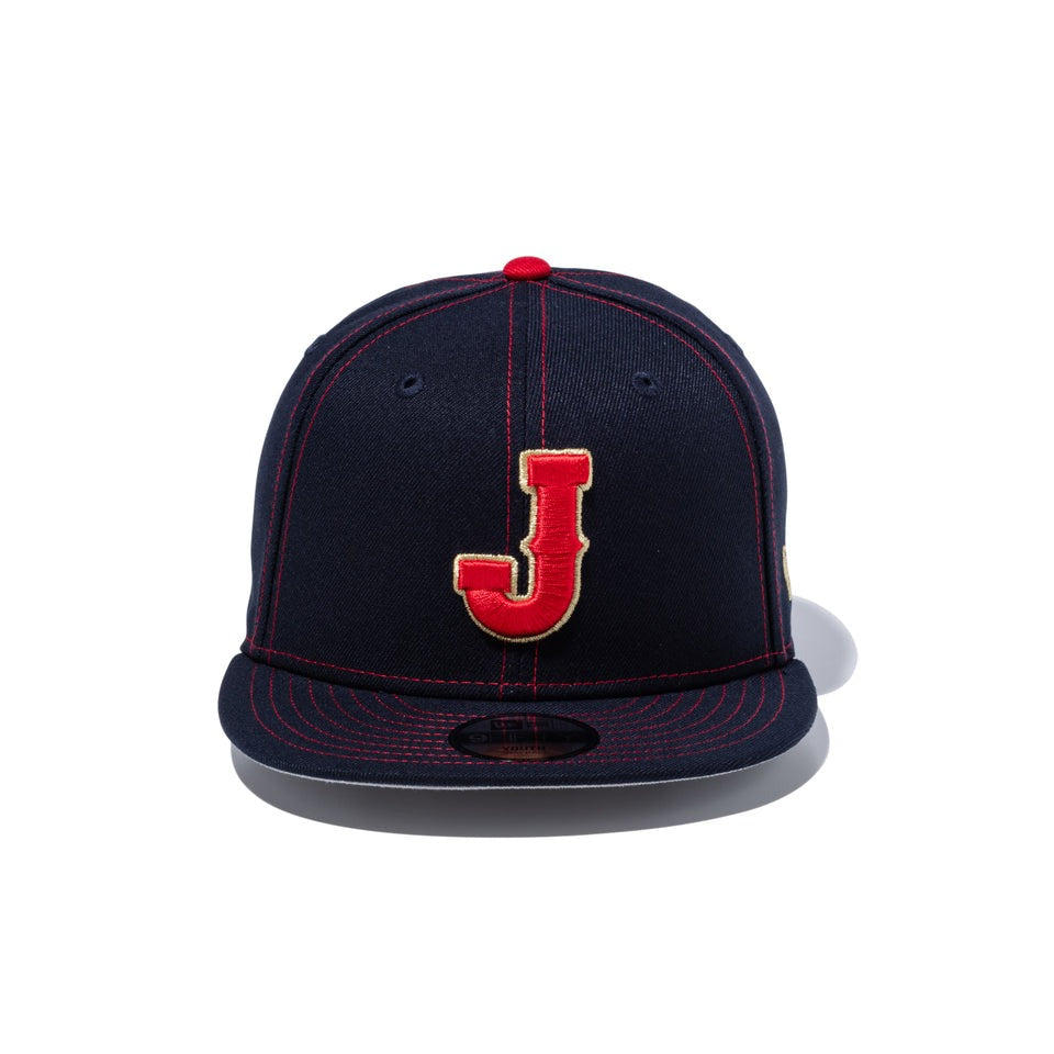 子供用 ニューエラ キャップ 9FIFTY WBC 日本 YOUTH 2026 WORLD BASEBALL CLASSIC J LOGO SNAPBACK CAP NAVY