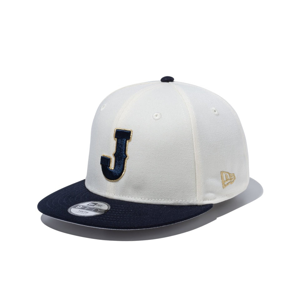子供用 ニューエラ キャップ 9FIFTY WBC 日本 YOUTH 2026 WORLD BASEBALL CLASSIC J LOGO SNAPBACK CAP CHROME NAVY