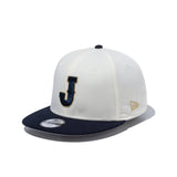 子供用 ニューエラ キャップ 9FIFTY WBC 日本 YOUTH 2026 WORLD BASEBALL CLASSIC J LOGO SNAPBACK CAP CHROME NAVY