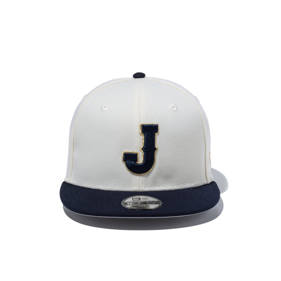 子供用 ニューエラ キャップ 9FIFTY WBC 日本 YOUTH 2026 WORLD BASEBALL CLASSIC J LOGO SNAPBACK CAP CHROME NAVY