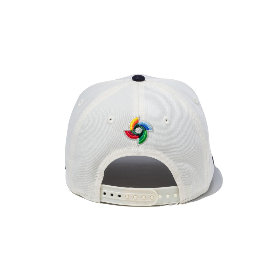 子供用 ニューエラ キャップ 9FIFTY WBC 日本 YOUTH 2026 WORLD BASEBALL CLASSIC J LOGO SNAPBACK CAP CHROME NAVY
