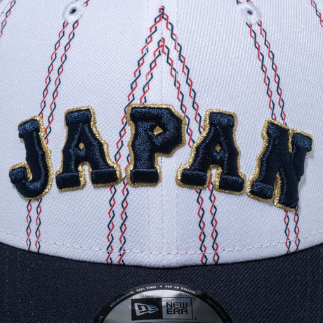 ニューエラ キャップ 9FORTY WBC 日本 2026 WORLD BASEBALL CLASSIC ARCH LOGO STRAPBACK CAP PINSTRIPE WHITE NAVY