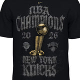 海外取寄 ナイキ Tシャツ ニューヨーク ニックス 2026 NBA FINALS CHAMPIONS LIMITED EDITION LOCKER ROOM T-SHIRT BLACK