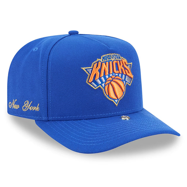 海外取寄 ニューエラ キャップ 9FIFTY ニューヨーク ニックス INJECTION PIN A-FRAME SNAPBACK CAP BLUE