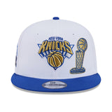 海外取寄 ニューエラ キャップ 9FIFTY ニューヨーク ニックス 2026 NBA FINALS CHAMPIONS RING CEREMONY SNAPBACK CAP WHITE-BLUE