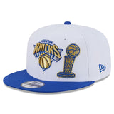 海外取寄 ニューエラ キャップ 9FIFTY ニューヨーク ニックス 2026 NBA FINALS CHAMPIONS RING CEREMONY SNAPBACK CAP WHITE-BLUE