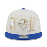 海外取寄 ニューエラ キャップ 9FIFTY ニューヨーク ニックス 2026 NBA FINALS CHAMPIONS LOCKER ROOM RING CEREMONY SNAPBACK CAP WHITE-BLUE