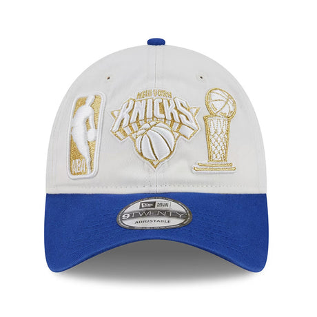 海外取寄 ニューエラ キャップ 9TWENTY ニューヨーク ニックス 2026 NBA FINALS CHAMPIONS LOCKER ROOM RING CEREMONY STRAPBACK CAP WHITE-BLUE