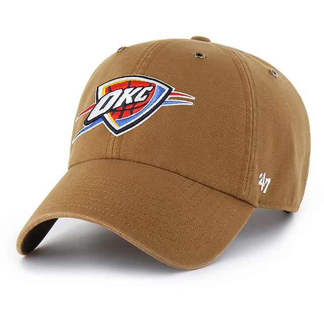 即日発送 47ブランド NBA カーハート オクラホマシティ サンダー CARHARTT 47BRAND CLEAN UP BROWN OKLAHOMA CITY THUNDER DUCK