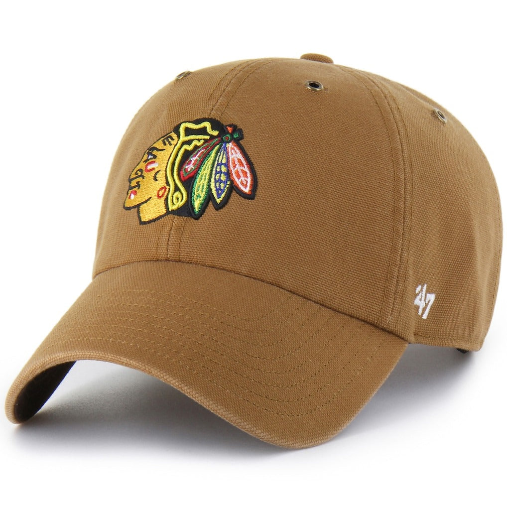 即日発送 47ブランド NHL カーハート シカゴ ブラックホークス CARHARTT 47BRAND CLEAN UP BROWN