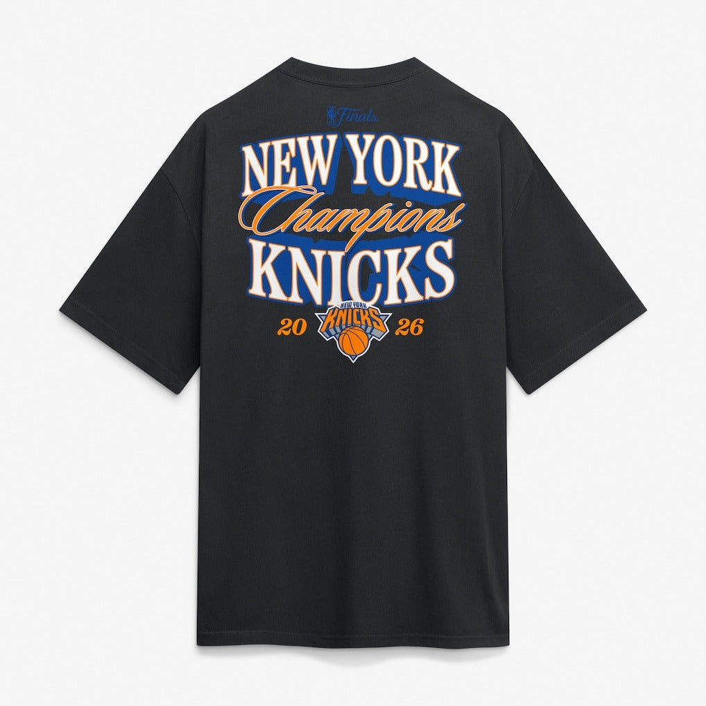 53年振りNBAファイナル優勝 海外取寄 Tシャツ ニューヨーク ニックス 2026 NBA FINALS CHAMPIONS LEGACY HEAVYWIEGHT T-SHIRT BLACK