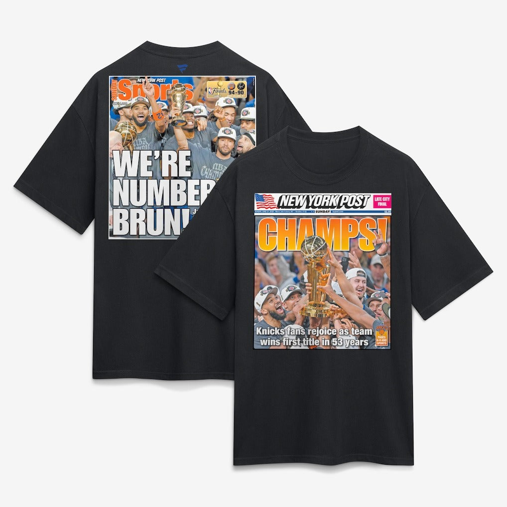 【超希少】NBA優勝記念 ニックス 新聞 Knick York Post 53年振りNBAファイナル優勝 海外取寄 Tシャツ ニューヨーク ニックス