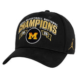 海外取寄 ジョーダンブランド キャップ ミシガン ウォルバリンズ 2026 NCAA MEN`S BASKETBALL TOURNAMENT MARCH MADNESS NATIONAL CHAMPIONS LOCKER ROOM ADJUSTABLE CAP BLACK
