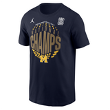 海外取寄 ジョーダンブランド Tシャツ ミシガン ウォルバリンズ 2026 NCAA MEN`S BASKETBALL TOURNAMENT MARCH MADNESS NATIONAL CHAMPIONS LOCKER ROOM T-SHIRTS NAVY