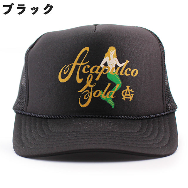 4色展開 アカプルコ ゴールド MERMAID TRUCKER CAP