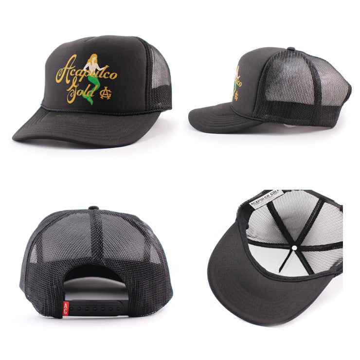 4色展開 アカプルコ ゴールド MERMAID TRUCKER CAP