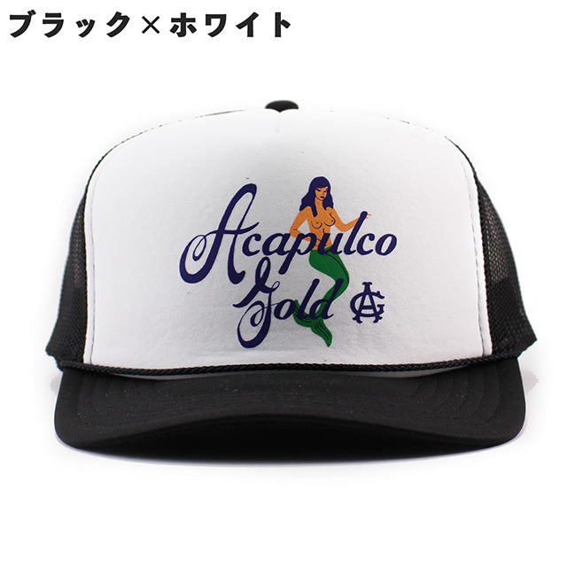 4色展開 アカプルコ ゴールド MERMAID TRUCKER CAP