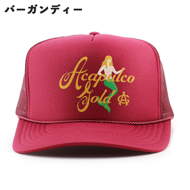 4色展開 アカプルコ ゴールド MERMAID TRUCKER CAP