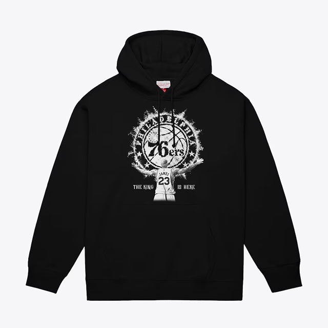 レブロン ジェームスモデル 海外取寄 ミッチェルアンドネス フーディ フィラデルフィア 76ers WITNESS HOODIE BLACK