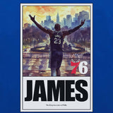 レブロン ジェームスモデル 海外取寄 ミッチェルアンドネス Tシャツ フィラデルフィア 76ERS KING ARRIVED T-SHIRT ROYAL BLUE