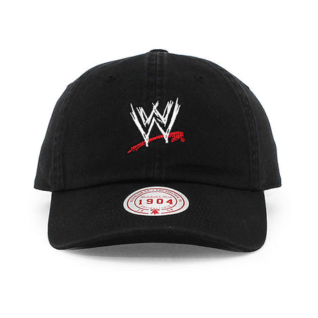ミッチェル＆ネス WWE キャップ SCRATCH LOGO STRAPBACK CAP BLACK