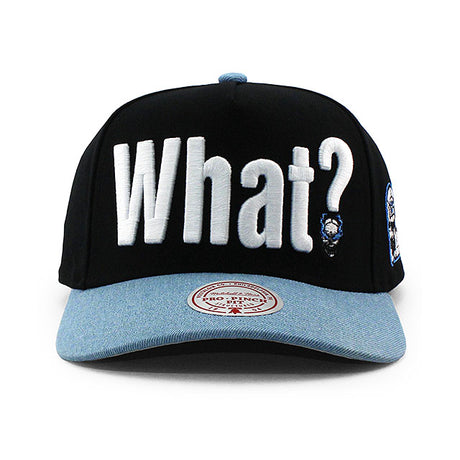 ストーン コールド スティーブ オースチン 30周年記念モデル ミッチェル＆ネス WWE キャップ WHAT? DENIM PRO PINCH SNAPBACK CAP BLACK
