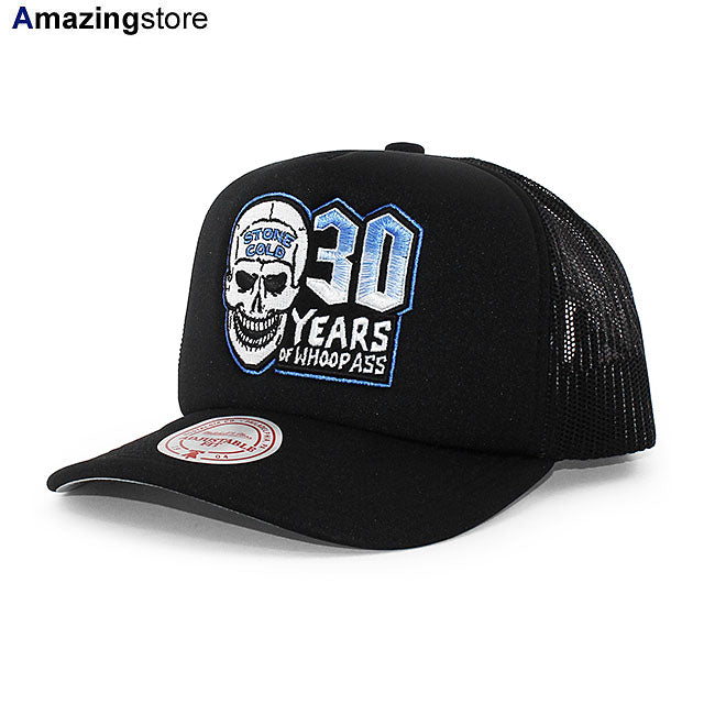 ストーン コールド スティーブ オースチン 30周年記念モデル ミッチェル＆ネス WWE メッシュキャップ 30TH TRUCKER MESH CAP BLACK
