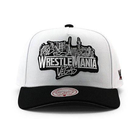レッスルマニア42モデル ミッチェル＆ネス WWE キャップ  WRESTLEMANIA 42 VEGAS PRO PINCH SNAPBACK CAP WHITE