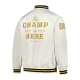 ジョン シナモデル 海外取寄 ミッチェル&ネス WWE ジャケット SUBLIMATED FULL-SNAP SATIN JACKET CREAM