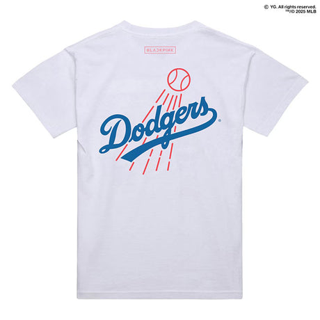 ミッチェル&ネス×ブラックピンク 海外取寄 ロサンゼルス ドジャース T-SHIRT WHITE