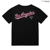 ミッチェル&ネス×ブラックピンク 海外取寄 ロサンゼルス ドジャース T-SHIRT BLACK