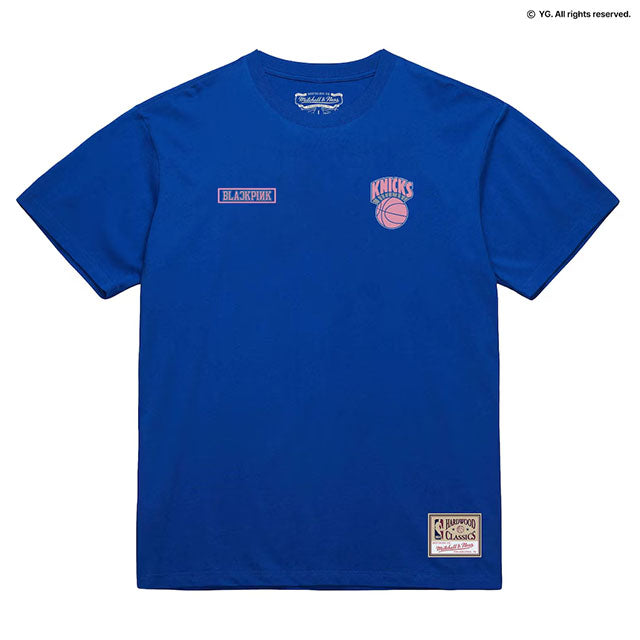 ミッチェル&ネス×ブラックピンク 海外取寄 ニューヨーク ニックス T-SHIRT ROYAL BLUE LIMITED EDITION
