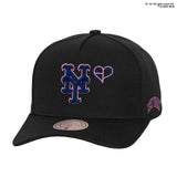 ミッチェル&ネス×ブラックピンク 海外取寄 ニューヨーク メッツ PRO CROWN SNAPBACK CAP BLACK LIMITED EDITION