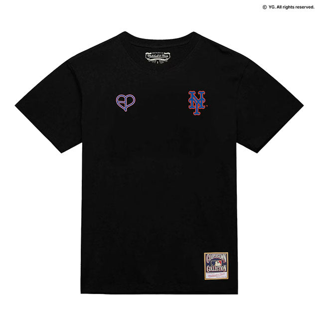 ミッチェル&ネス×ブラックピンク 海外取寄 ニューヨーク メッツ T-SHIRT BLACK LIMITED EDITION