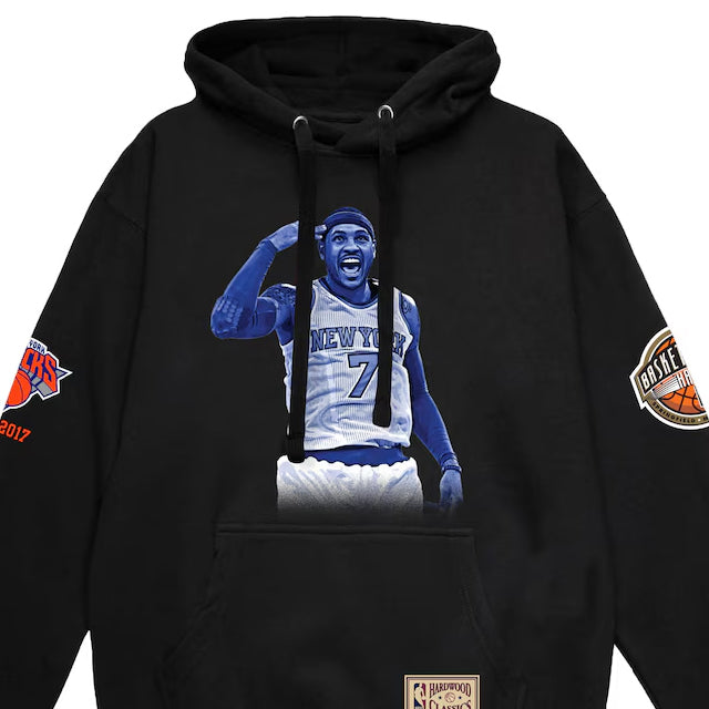 カーメロ アンソニーモデル 海外取寄 ミッチェルアンドネス フーディー ニューヨーク ニックス MALE ADULT BLACK NBA ULTIMATE PLAYER HOODIE