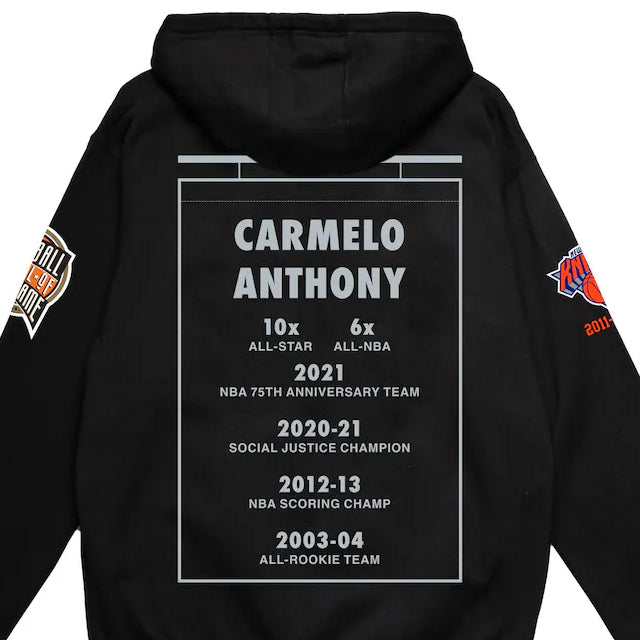 カーメロ アンソニーモデル 海外取寄 ミッチェルアンドネス フーディー ニューヨーク ニックス MALE ADULT BLACK NBA ULTIMATE PLAYER HOODIE