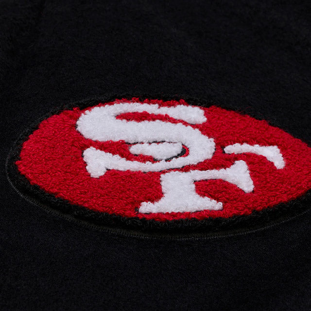 海外取寄 ミッチェル&ネス スタジアムジャケット サンフランシスコ 49ERS NFL TEAM TRADITIONS VARSITY FULL-SNAP JACKET BLACK-TAN