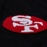 海外取寄 ミッチェル&ネス スタジアムジャケット サンフランシスコ 49ERS NFL TEAM TRADITIONS VARSITY FULL-SNAP JACKET BLACK-TAN