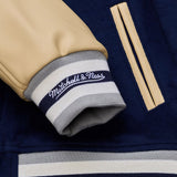 海外取寄 ミッチェル&ネス スタジアムジャケット ダラス カウボーイズ NFL TEAM TRADITIONS VARSITY FULL-SNAP JACKET NAVY-TAN