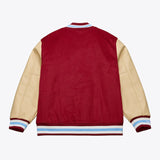 海外取寄 ミッチェル&ネス スタジアムジャケット フィラデルフィア フィリーズ MLB TEAM TRADITIONS VARSITY FULL-SNAP JACKET BURGUNDY-TAN
