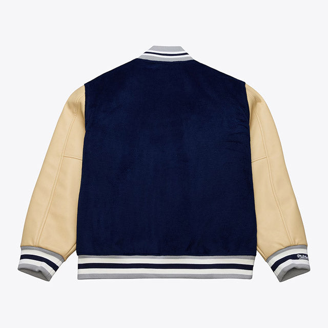 海外取寄 ミッチェル&ネス スタジアムジャケット ニューヨーク ヤンキース MLB TEAM TRADITIONS VARSITY FULL-SNAP JACKET NAVY-TAN