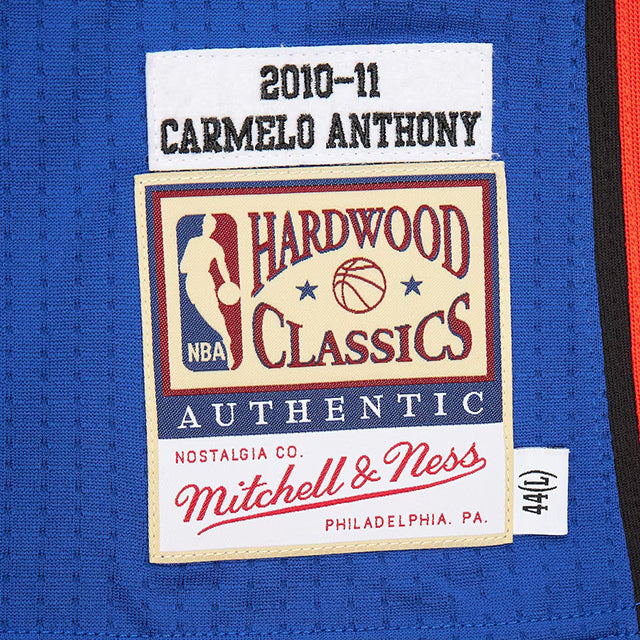 カーメロ アンソニーモデル ミッチェルアンドネス ユニフォームジャージー ニューヨーク ニックス 2010-11 HARDWOOD CLASSIC AUTHENTIC JERSEY BLUE