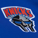 MF DOOMコラボ 海外取寄 ミッチェルアンドネス シューティングシャツ ニューヨーク ニックス A NEW YORK STORY FULL-SNAP SHOOTING SHIRT ROYAL BLUE