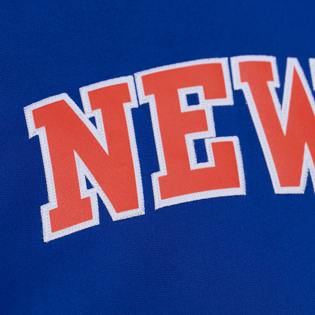 MF DOOMコラボ 海外取寄 ミッチェルアンドネス シューティングシャツ ニューヨーク ニックス A NEW YORK STORY FULL-SNAP SHOOTING SHIRT ROYAL BLUE