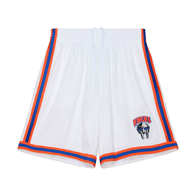 MF DOOMコラボ 海外取寄 ミッチェルアンドネス ショーツ ニューヨーク ニックス A NEW YORK STORY FASHION SHORTS WHITE