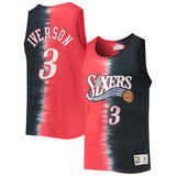 アレン アイバーソンモデル 海外取寄 ミッチェル&ネス タンクトップ HARDWOOD CLASSICS TIE-DYE NAME&NUMBER TANK TOP RED-BLACK