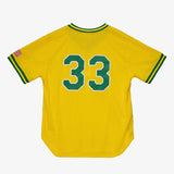 ホセ カンセコモデル ミッチェルアンドネス オークランド アスレチックス COOPERSTOWN MESH BATTING PRACTICE JERSEY GOLD