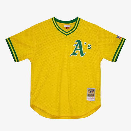 ホセ カンセコモデル ミッチェルアンドネス オークランド アスレチックス COOPERSTOWN MESH BATTING PRACTICE JERSEY GOLD