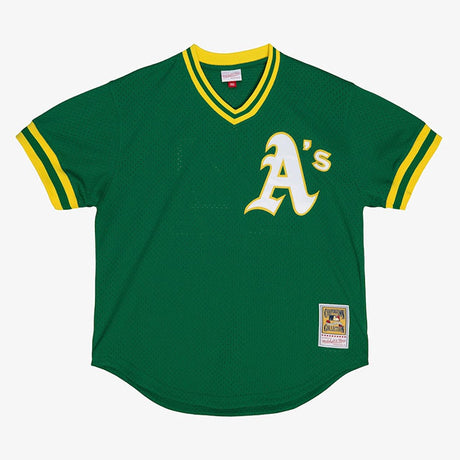 リッキー ヘンダーソンモデル ミッチェルアンドネス オークランド アスレチックス COOPERSTOWN MESH BATTING PRACTICE JERSEY GREEN