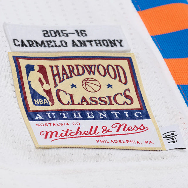 カーメロ アンソニーモデル ミッチェルアンドネス ユニフォームジャージー ニューヨーク ニックス 2015-16 HARDWOOD CLASSIC AUTHENTIC JERSEY WHITE